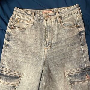 Light Blue Denim Cargo Jeans